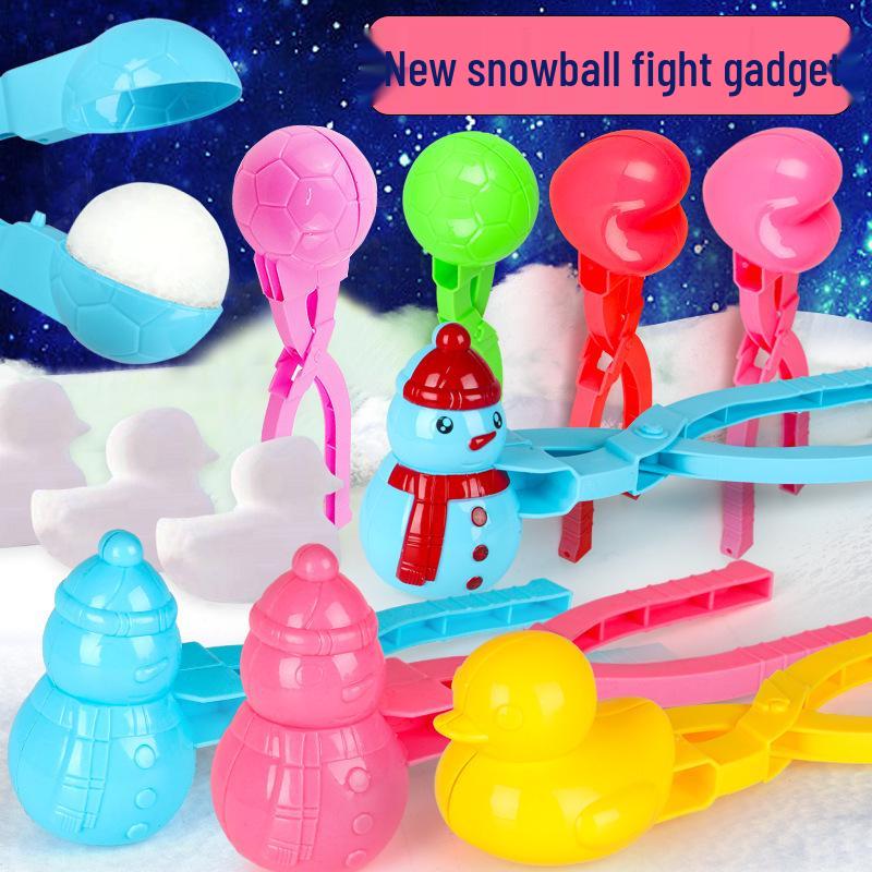 Детский снежколеп - Клипса-утка для веселья со снеговиком на улице и снежных боев