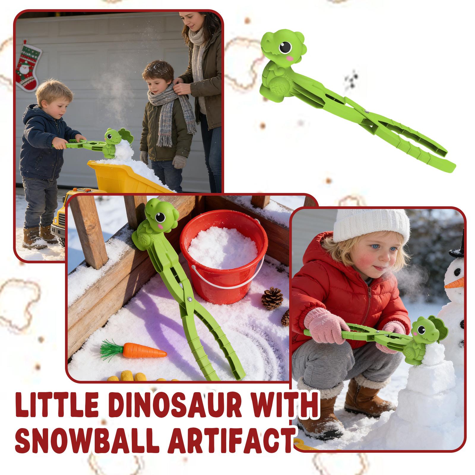 Снежок Клип - Цельное литье Дизайн динозавра Снежколеп Совместим с детьми Динозавр One Size