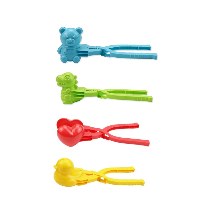 Набор из 4 снежколепов, Снежколеп для лепки снежков, Снежных битв и Зимних игр, Зимняя игрушка, Снеговик, Снежколеп, Массовый снежок